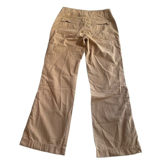 J. Crew Khaki Utility Cargo Pants Favorite fit Tan Brown Size 2 Low Rise Flare - Picture 7 of 9